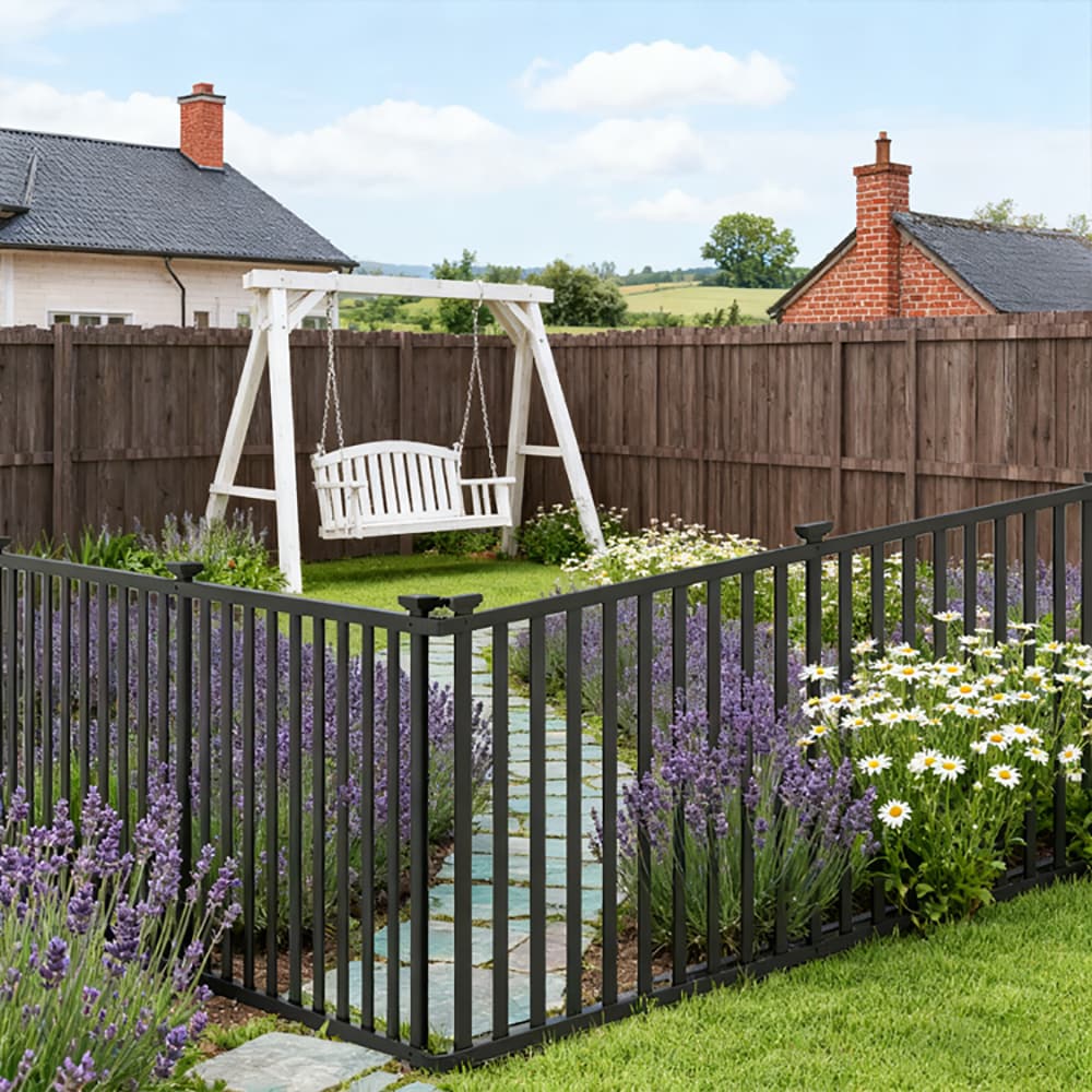 2 Piece 80 X 51 Inch Vinyl Picket Fence For Garden_voghion.com